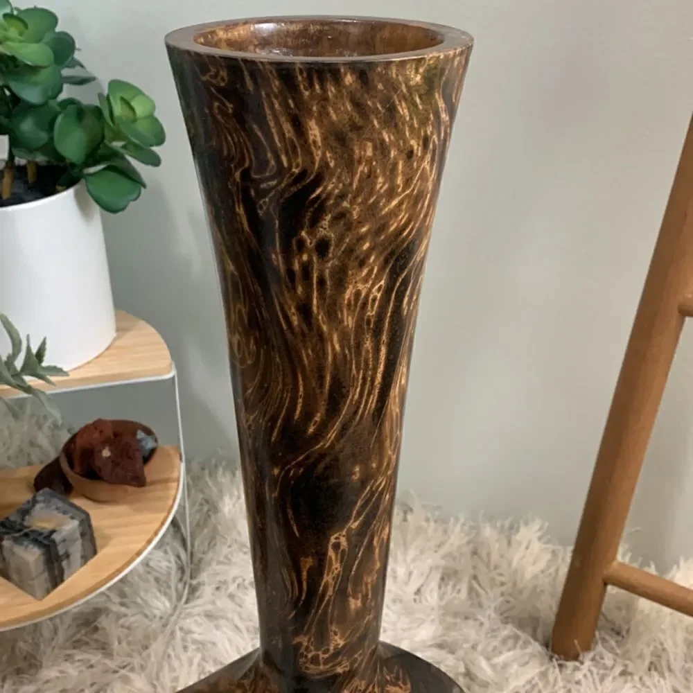 Wooden Vase Made In Thailand